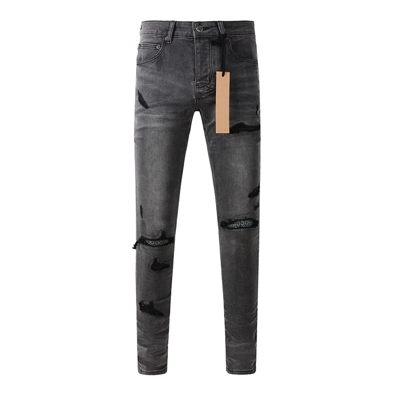 Distressed Jean Rip - Calça jeans masculina High Street desgastada
