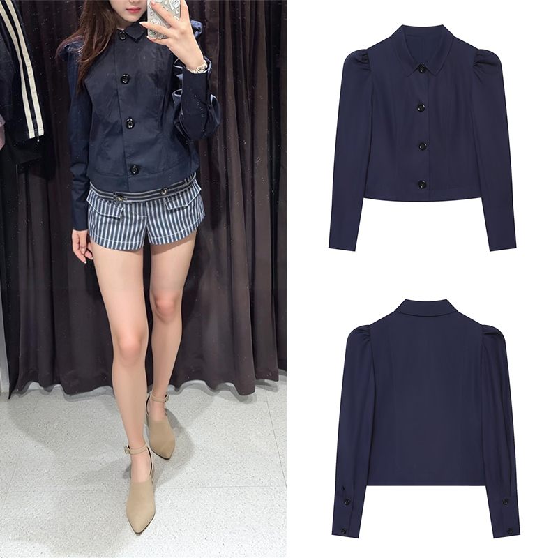 Street Fashion Trends 2026 - Blazer Curto Plissado Feminino Guobioziy 2026: