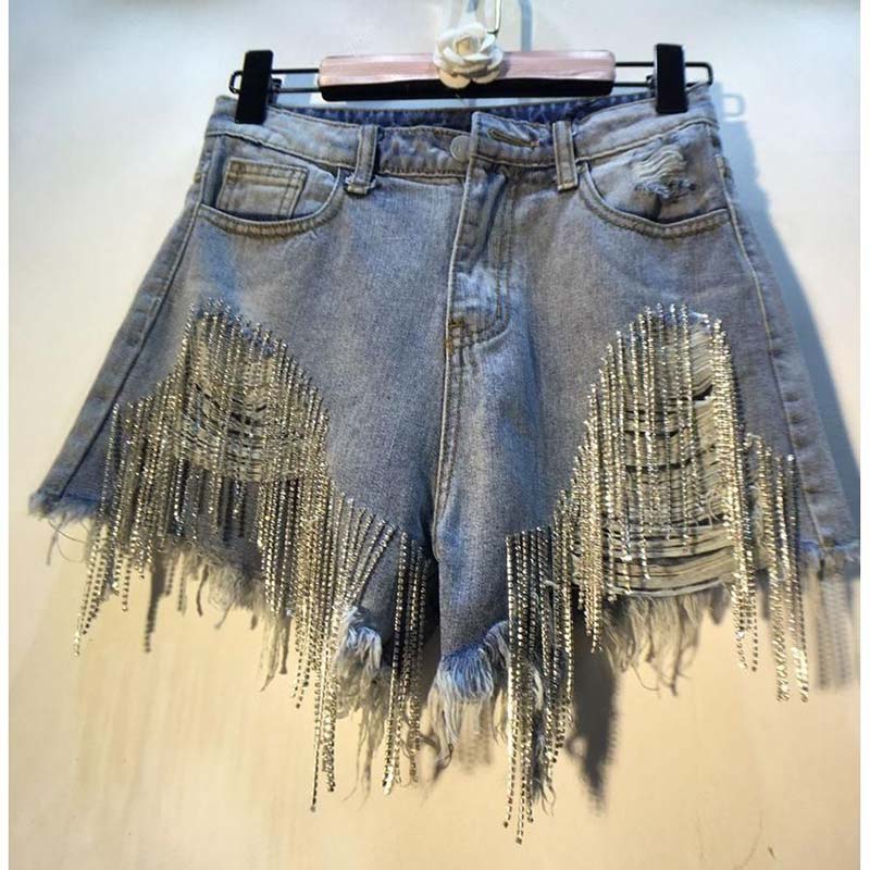 Distressed Jean Rip - Shorts Jeans Feminino 2026 com Rasgos,