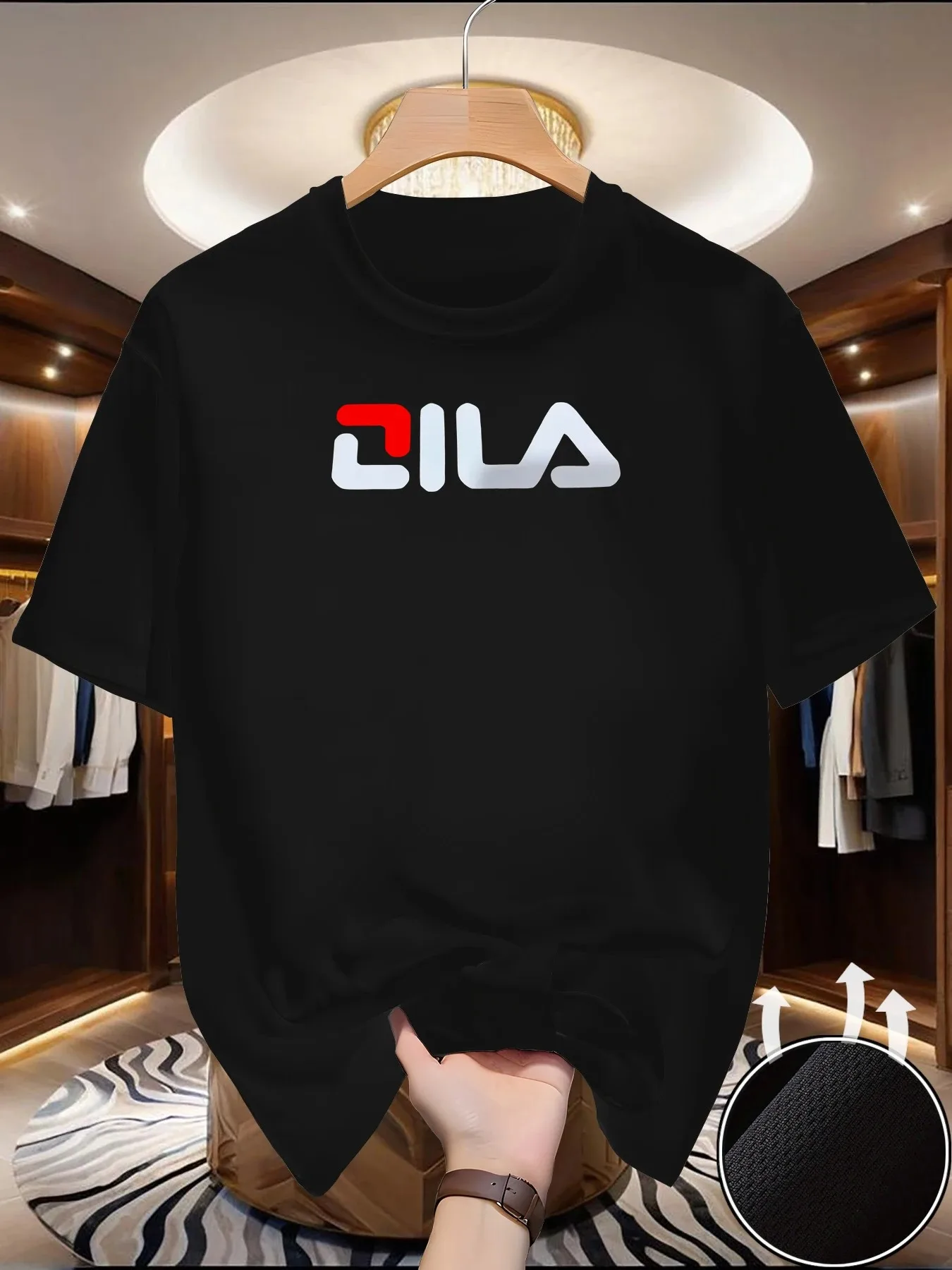 Street Fashion Trends 2026 - Camiseta Masculina Estampada com Letras, Nova