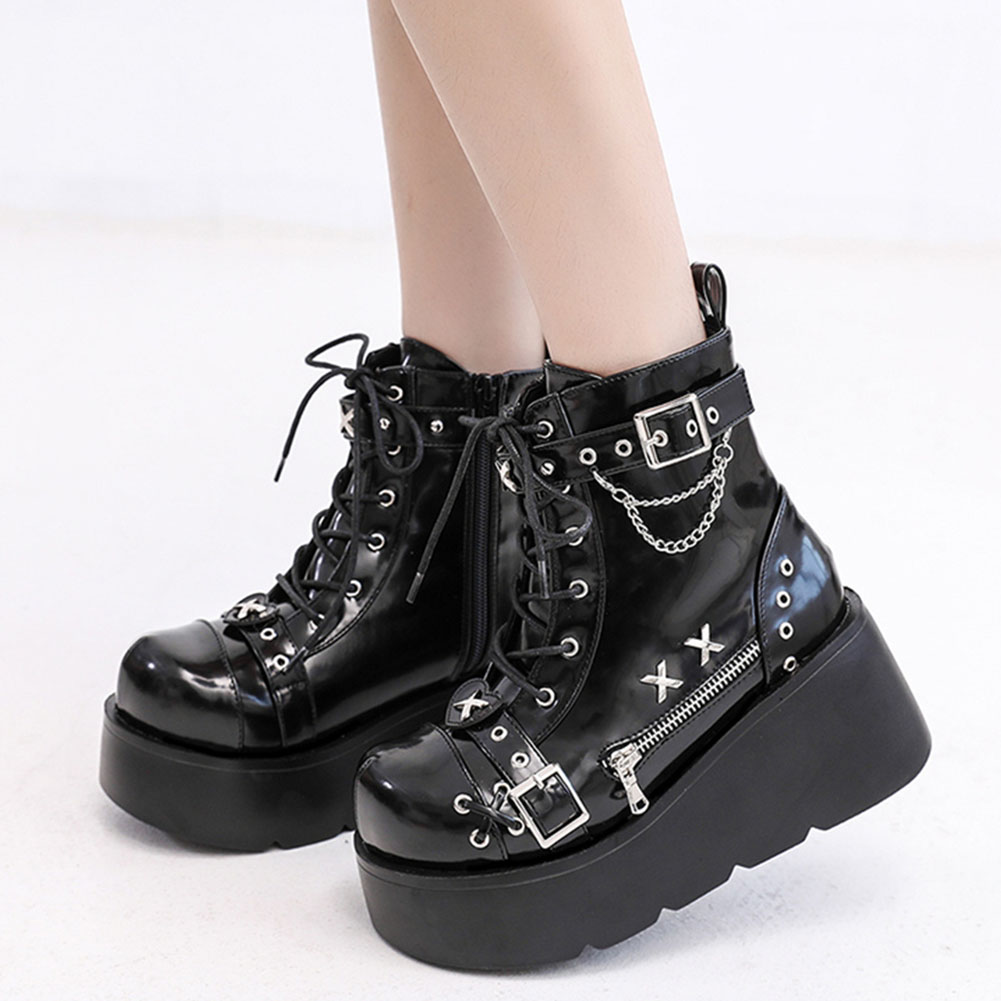 Street Fashion Lady - Novas Botas Femininas Góticas de Plataforma
