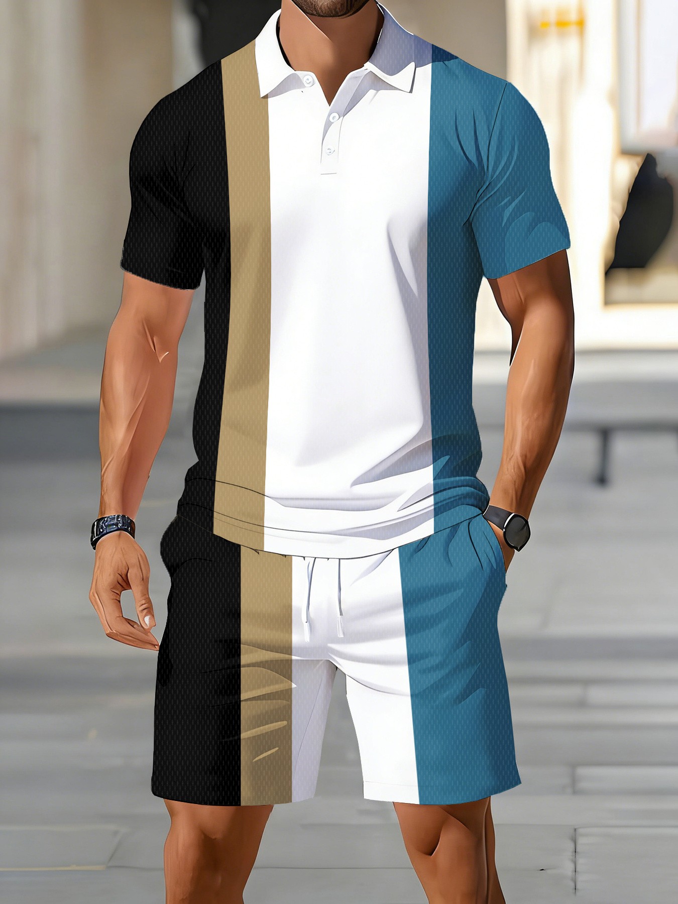 Conjunto de Camisa Polo Mascul - Street Fashion Summer 2026 avaliação e preço