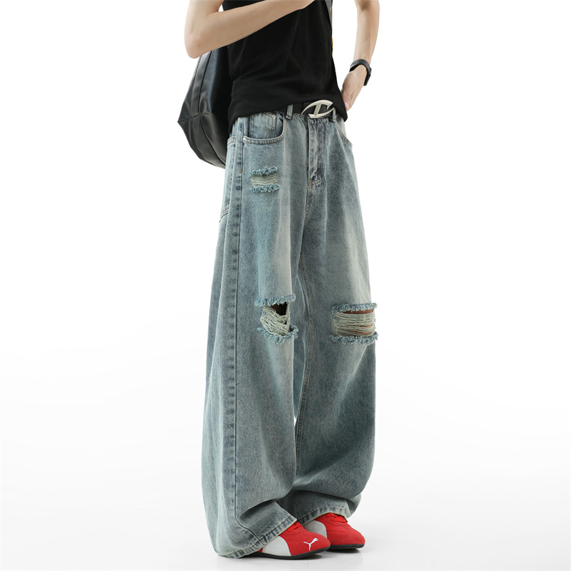 Jeans rasgados masculinos 2025 - Street Fashion Fall 2025 avaliação e preço