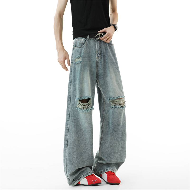 Jeans rasgados masculinos 2025 - Street Fashion Fall 2025 avaliação e preço