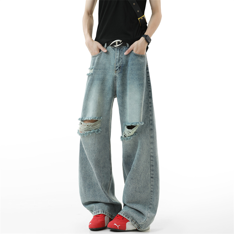 Jeans rasgados masculinos 2025 - Street Fashion Fall 2025 avaliação e preço