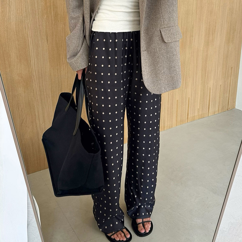 Calças Casuais Pretas Longas c - Street Fashion Fall 2025 avaliação e preço