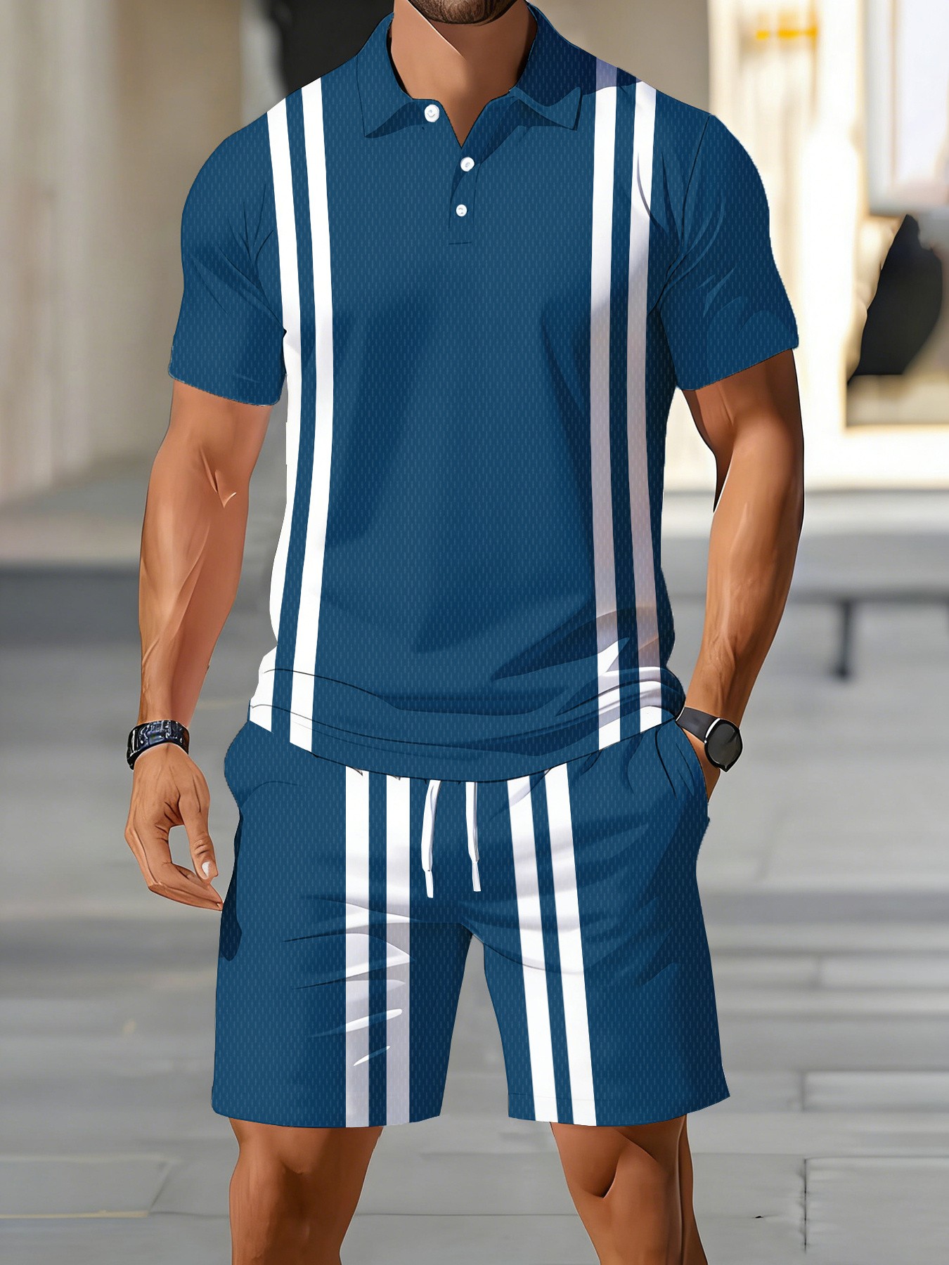 Conjunto de Camisa Polo Mascul - Street Fashion Summer 2026 avaliação e preço