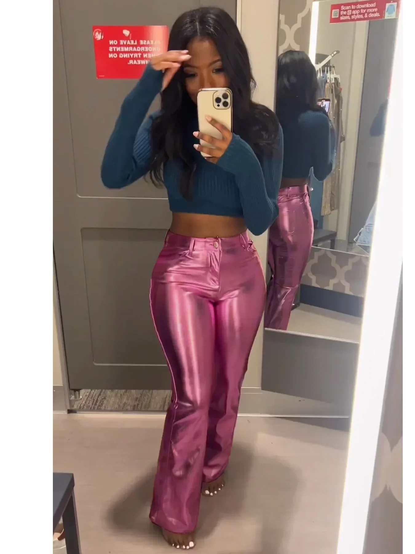 Mulheres streetwear brilhante  - Street Fashion Fall 2025 avaliação e preço